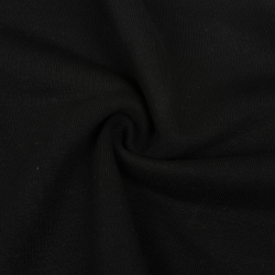 Ткань Футер 3-х нитка, Петля, цвет Черный (на отрез)  в Красноармейске