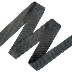 Окантовочная лента-бейка, цвет Чёрный 22мм (на отрез)  в Красноармейске