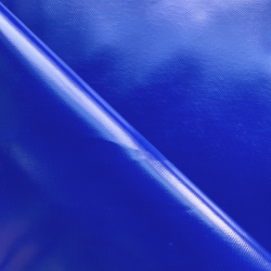 Ткань ПВХ 450 гр/м2, Синий (Ширина 160см), на отрез  в Красноармейске